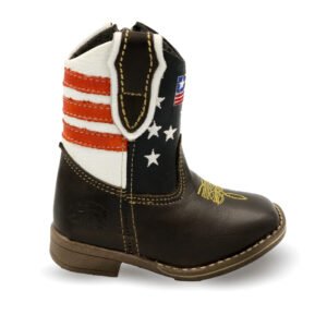 Bota Botina Infantil Country Estados Unidos Couro