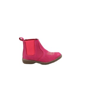 Botina infantil em Couro Omaha Pink