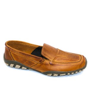 Mocassim Masculino Casual Drive Sapatenis Couro Avelã Caribe