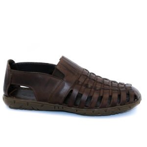 Sandália Chinelo De Couro Masculino Marrom Florença