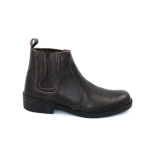 Bota Botina Masculina em Couro Marrom  Austin
