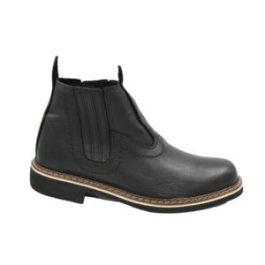 Bota Botina Masculina em Couro Preto Belton